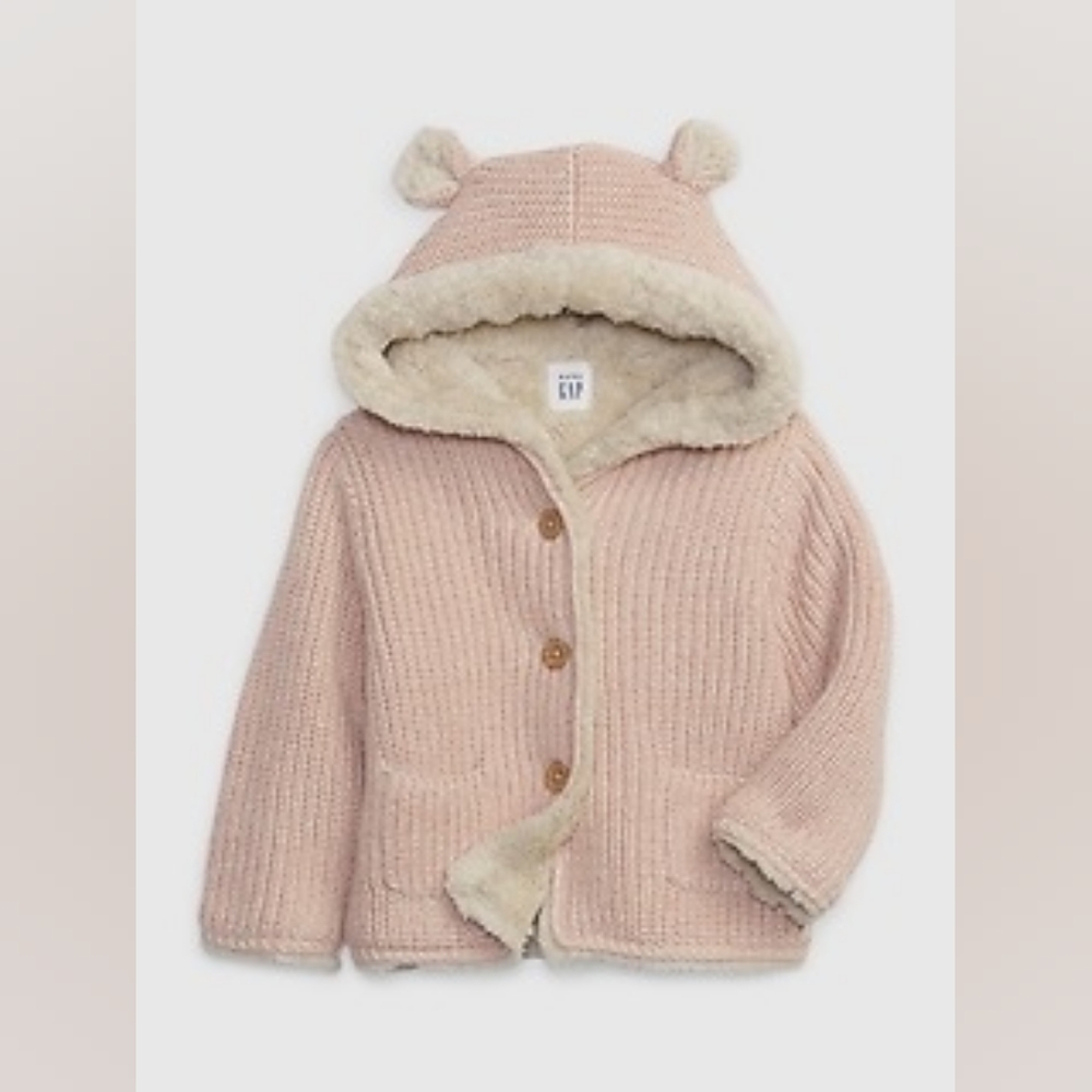 GAP Baby Sherpa-Lined Bear Sweater